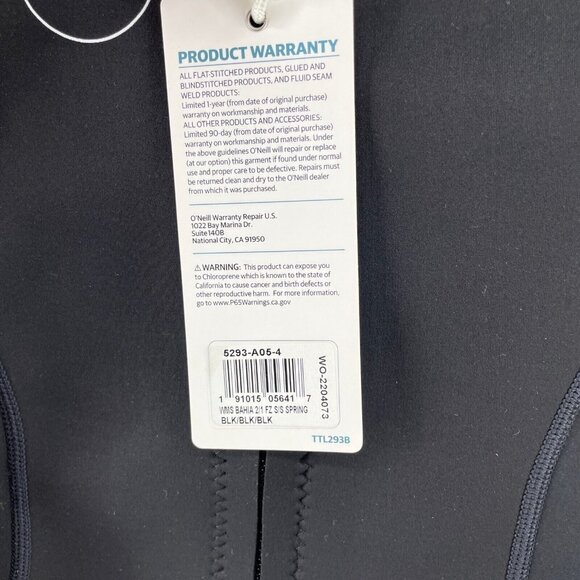 O'Neill Wetsuits Women's Sz 4 Black One Piece Shorty Zip Swimwear Short Sleeves - Picture 11 of 12